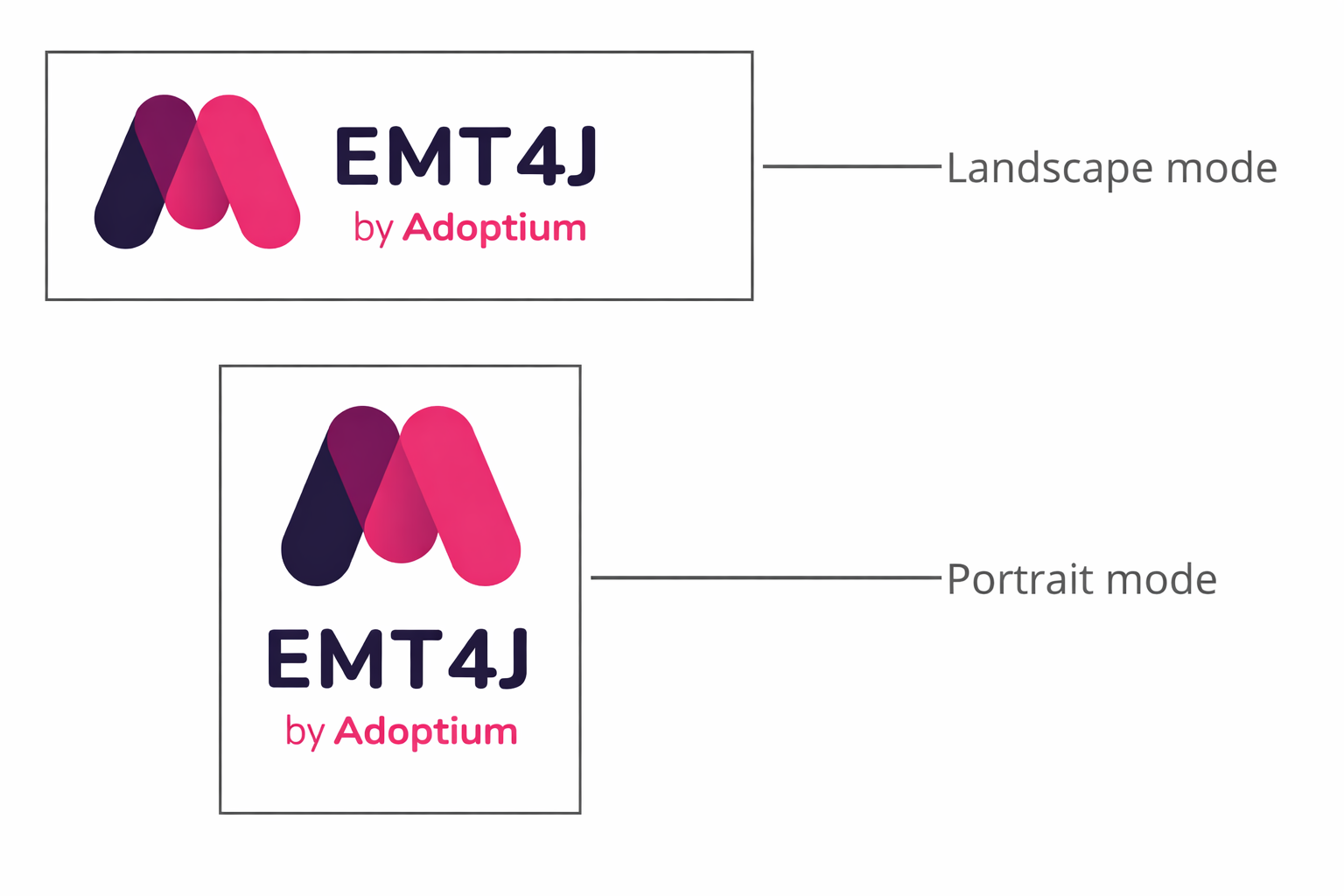 Migration Toolkit logo in landscape and portrait mode