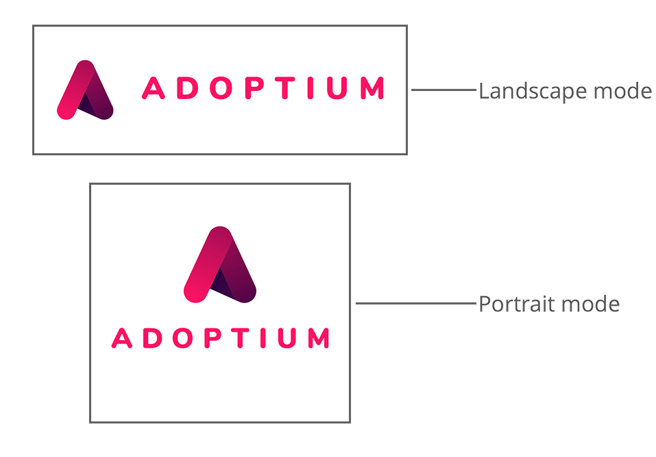 Adoptium logo in landscape and portrait mode