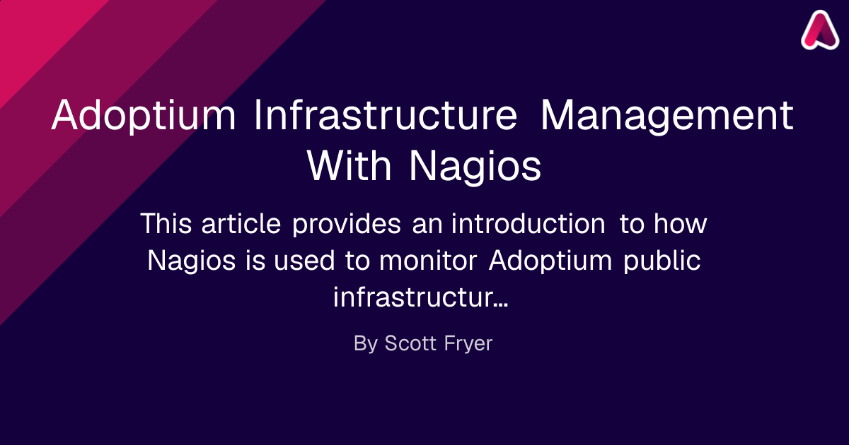 Adoptium Infrastructure Management With Nagios